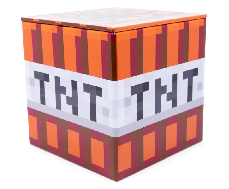 Minecraft TNT 4-Inch Tin Storage Box Cube Organizer with Lid | Basket Container, Cubby Cube Closet Organizer, Home Decor Playroom Accessories | Video Game Toys, Gifts and Collectibles - Image 2